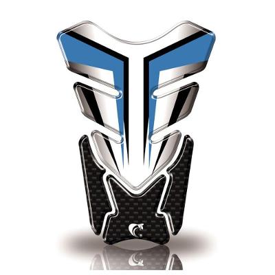 Protetor De Tanque Adesivo Moto Cg Twister Cb Factor Fazer Gsx-S Branco Preto Azul