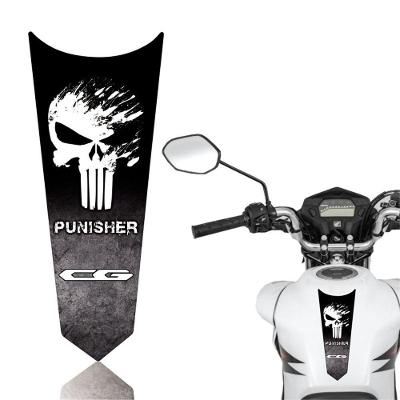 Adesivo Faixa Gravata Tanque Moto Cg 125/150/160 Titan Fan Start Justiceiro Preto