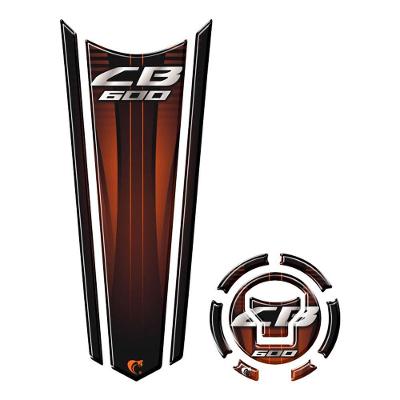 Adesivo Protetor Tanque E Bocal Gravatona Honda Cb 600 + 2018 Cor Laranja