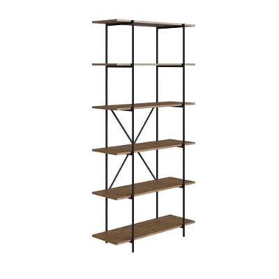 Estante Tube com 6 Prateleiras Vermont e Preto Fosco