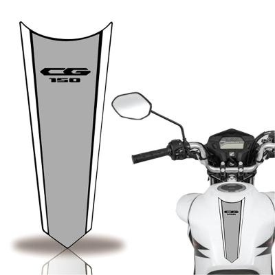 Adesivo Faixa Gravata Tanque Moto Cg 125/150/160 Titan Fan Start Cinza Branco Cg 150