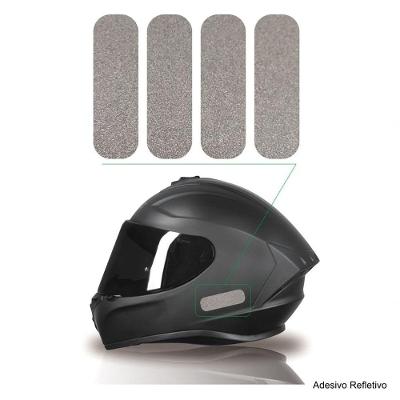 Kit Adesivo Capacete Refletivo Moto Axxis Ls2 Agv Ebf Prata