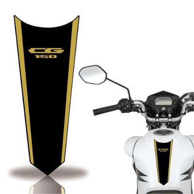 Adesivo Faixa Gravata Tanque Moto Cg 160 150 Titan Fan Cor 150 Preto Com Dourado