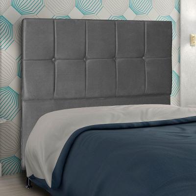 Cabeceira Casal 1,40M Lisboa Suede Cinza