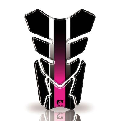 Protetor De Tanque Adesivo Listra, Moto Honda, Yamaha E Suzuki Varias Cores Cor Rosa E Preto
