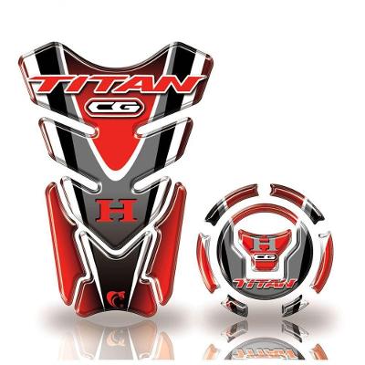 Adesivo Protetor De Tanque E Bocal Honda Cg Titan Vermelho Cor Vermelho