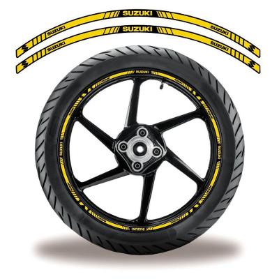 Adesivo Friso Roda Moto Suzuki Amarelo Cor Amarelo Preto