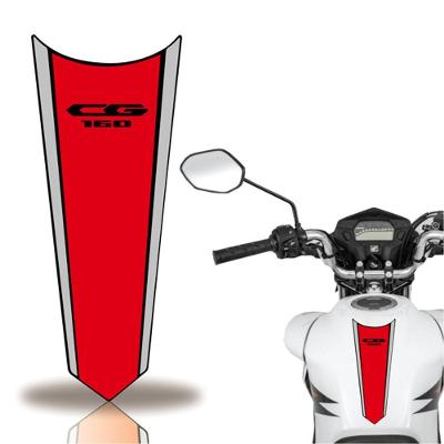 Adesivo Faixa Gravata Tanque Moto Cg 160 125 Titan Fan 160 Vermelho Cinza
