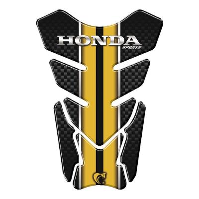 Adesivo Resinado Protetor De Tanque Moto Qualquer Moto Honda Dourado Cor Dourado E Preto