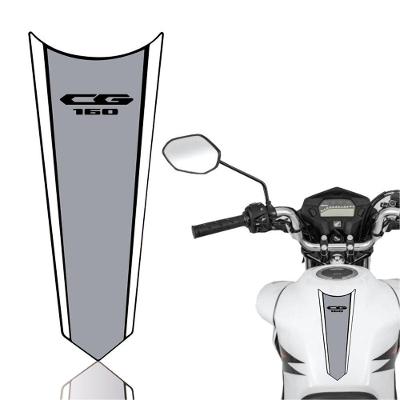 Adesivo Faixa Gravata Tanque Moto Cg 125/150/160 Titan Fan Start Cinza Branco Cg 160