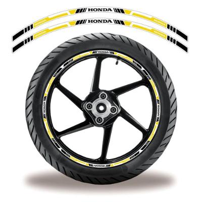Adesivo Refletivo Friso Roda Moto Honda Amarelo Cor Amarelo Preto