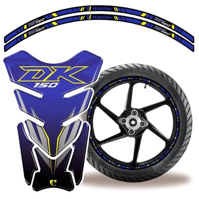 Kit Protetor Adesivo Tanque E Aro Moto Haojue Dk 150 Azul Cor Azul