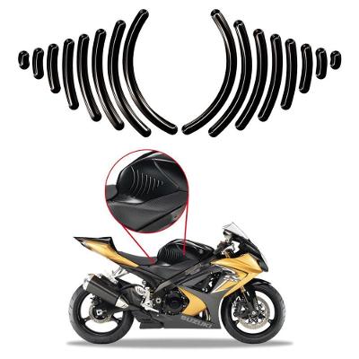 Protetor Tanque Adesivo Lateral Moto Universal Tiras Transparente Preto