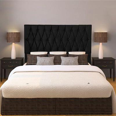 Cabeceira Casal 1,60M Paris Suede Preto