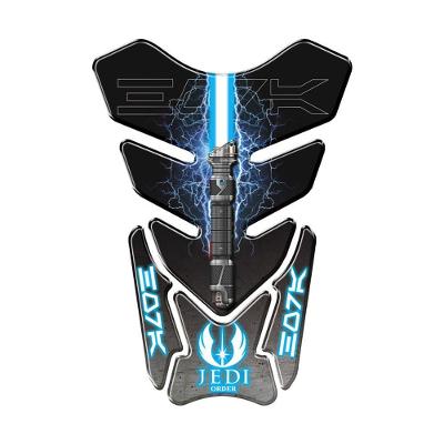 Protetor De Tanque Adesivo Moto Honda Yamaha Suzuki Star Wars Jedi Azul