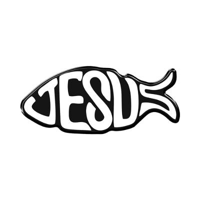 Adesivo Decorativo Para Veiculo, Moto, Capacete, Em Relevo Facil Aplicação Jesus Cor Branco
