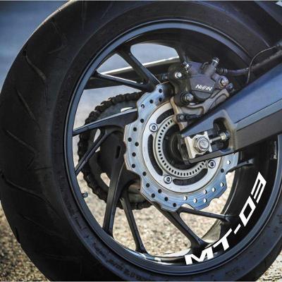 4 Adesivo Premium Roda Mt-03 Abs - Yamaha Cor Prata
