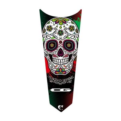 Adesivo Faixa Gravata Tanque Moto Caveira Mexicana Cor Preto