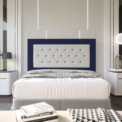 Cabeceira Casal 1,40M Havana Suede Azul