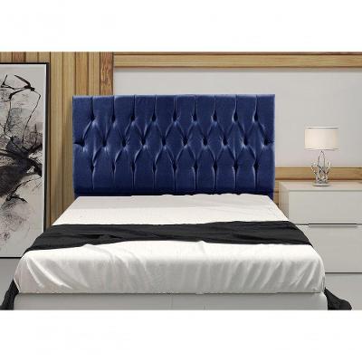 Cabeceira Casal 1,60M Madrid Suede Azul Marinho