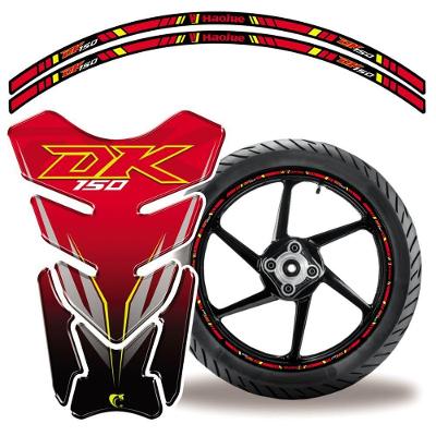 Kit Protetor Adesivo Tanque E Aro Moto Haojue Dk 150 Vermelho Cor Vermelho