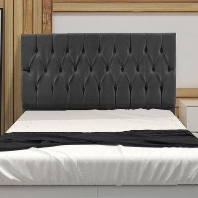 Cabeceira Casal 1,40M Madrid Suede Cinza