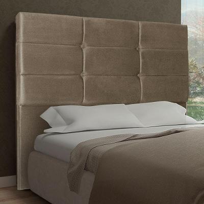 Cabeceira Casal 1,60M Toquio Suede Bege