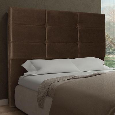 Cabeceira Casal 1,60M Toquio Suede Marrom