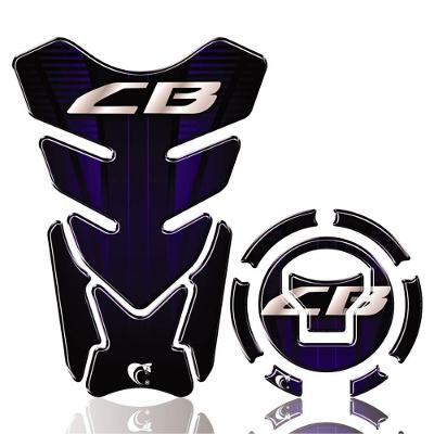 Kit Protetor Tanque Adesivo Moto Honda Cb Ano Acima 2018 Azul Azul
