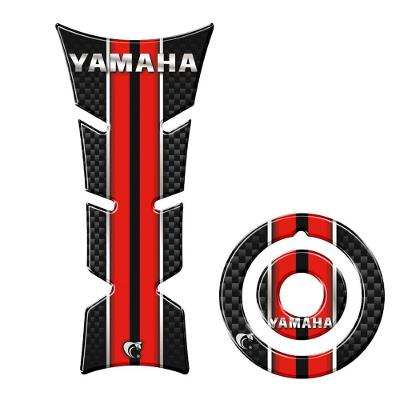 Kit Protetor De Tanque E Bocal Moto Yamaha Vermelho Vermelho