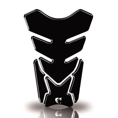 Protetor De Tanque Adesivo Moto Cg Twister Cb Factor Fazer Gsx-S Preto Neutro Preto