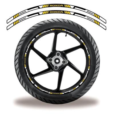 Adesivo Refletivo Friso Roda Moto Honda Amarelo Amarelo 3