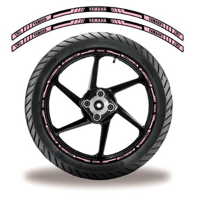 Adesivo Refletivo Friso Roda Moto Yamaha Rosa Lilas 4