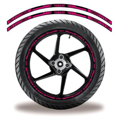 Adesivo Refletivo Friso Roda Moto Yamaha Rosa Lilas 2