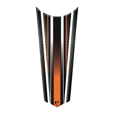 Adesivo Faixa Gravata Resinado Tanque Moto Honda Varias Laranja Preto