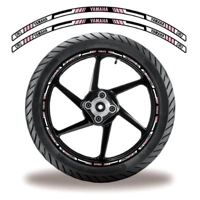 Adesivo Refletivo Friso Roda Moto Yamaha Rosa Lilas 3