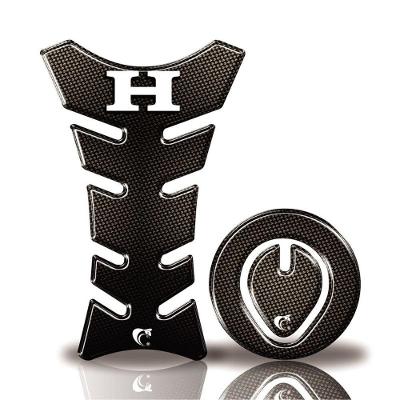 Kit Protetor Tanque Adesivo Moto Honda Carbono Preto Até 2016 Preto