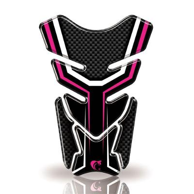 Protetor De Tanque Adesivo Carbono Moto Honda, Yamaha E Suzuki Rosa E Preto