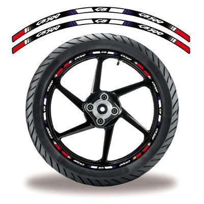 Friso De Roda Adesivo Refletivo Moto Honda Cb 500 Vermelho Vermelho