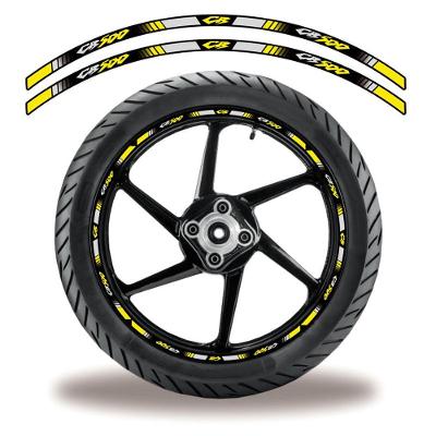 Friso De Roda Adesivo Refletivo Moto Honda Cb 500 Amarelo Amarelo