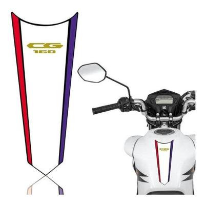 Adesivo Faixa Gravata Tanque Moto Cg 125/150/160 Titan Fan Start Cg 160 Vermelho/Azul