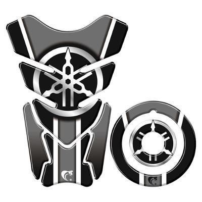 Adesivo Protetor Tanque E Bocal Moto Yamaha Diapasão Cinza