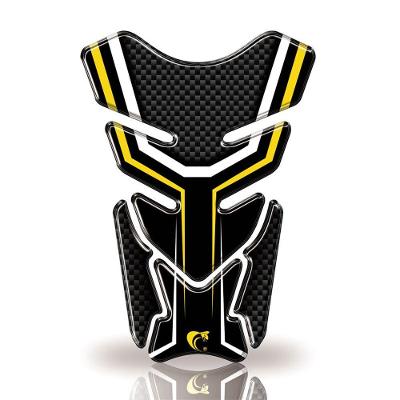 Protetor De Tanque Adesivo Carbono Moto Honda, Yamaha E Suzuki Amarelo E Preto