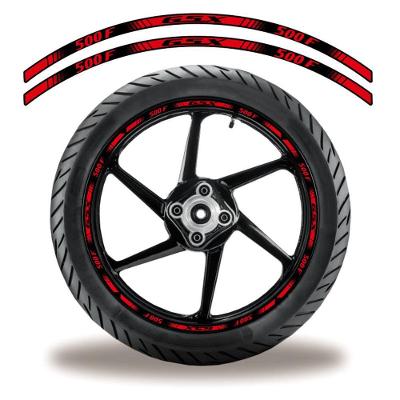 Friso De Roda Adesivo Refletivo Moto Honda Cb 500 Vermelho Vermelho