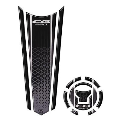 Adesivo Protetor Tanque E Bocal Gravatona Honda Cb 250 Acima 2018 Preto