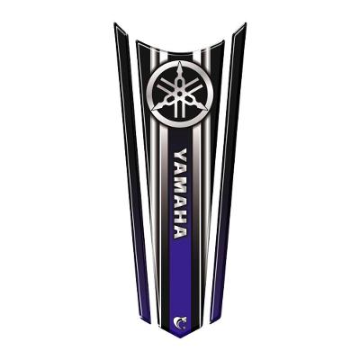 Adesivo Faixa Gravata Resinado Tanque Moto Yamaha Azul Preto E Azul