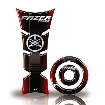 Kit Protetor De Tanque E Bocal Moto Yamaha Fazer 150 Diapasão Vermelho Fazer Vermelho