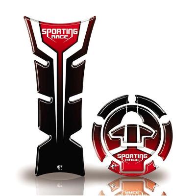 Kit Protetor De Tanque E Bocal Moto Yamaha Sporting Race Vermelho Vermelho