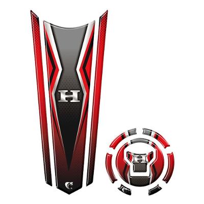 Adesivo Resinado Protetor Tanque E Bocal Gravatona Honda Acima 2018 Vermelho