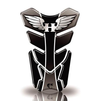 Protetor De Tanque Adesivo Moto Cb Twister Cg Honda Asa Preto Preto